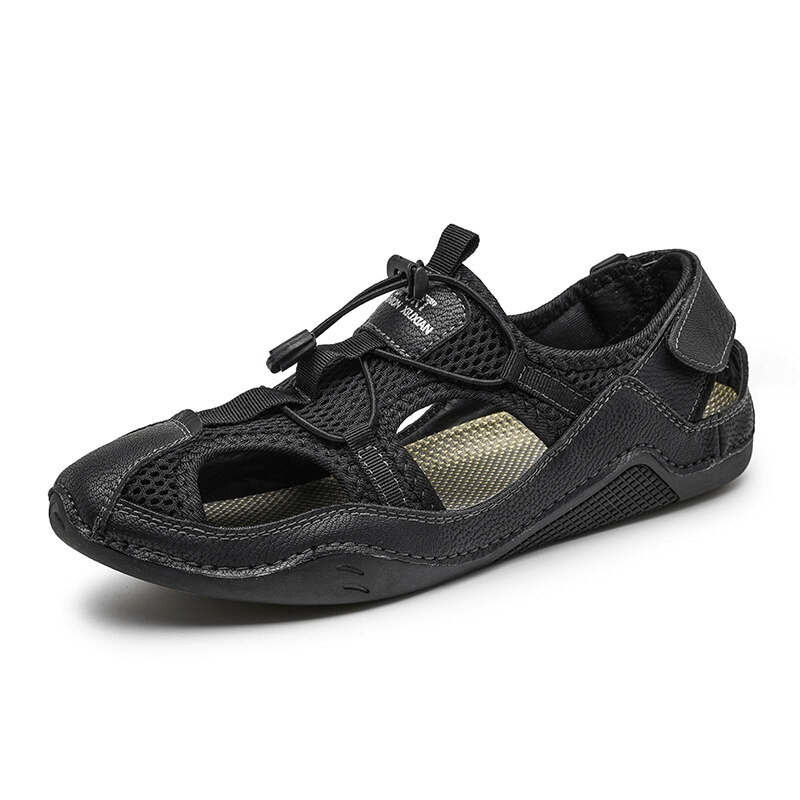 Men's breathable non-slip leather sandals, perfect for casual outdoor outings and warm weather adventures.