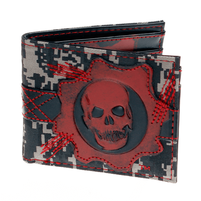 Gothic PU leather wallet featuring a skull design, perfect unisex fashion accessory for stylish individuals.
