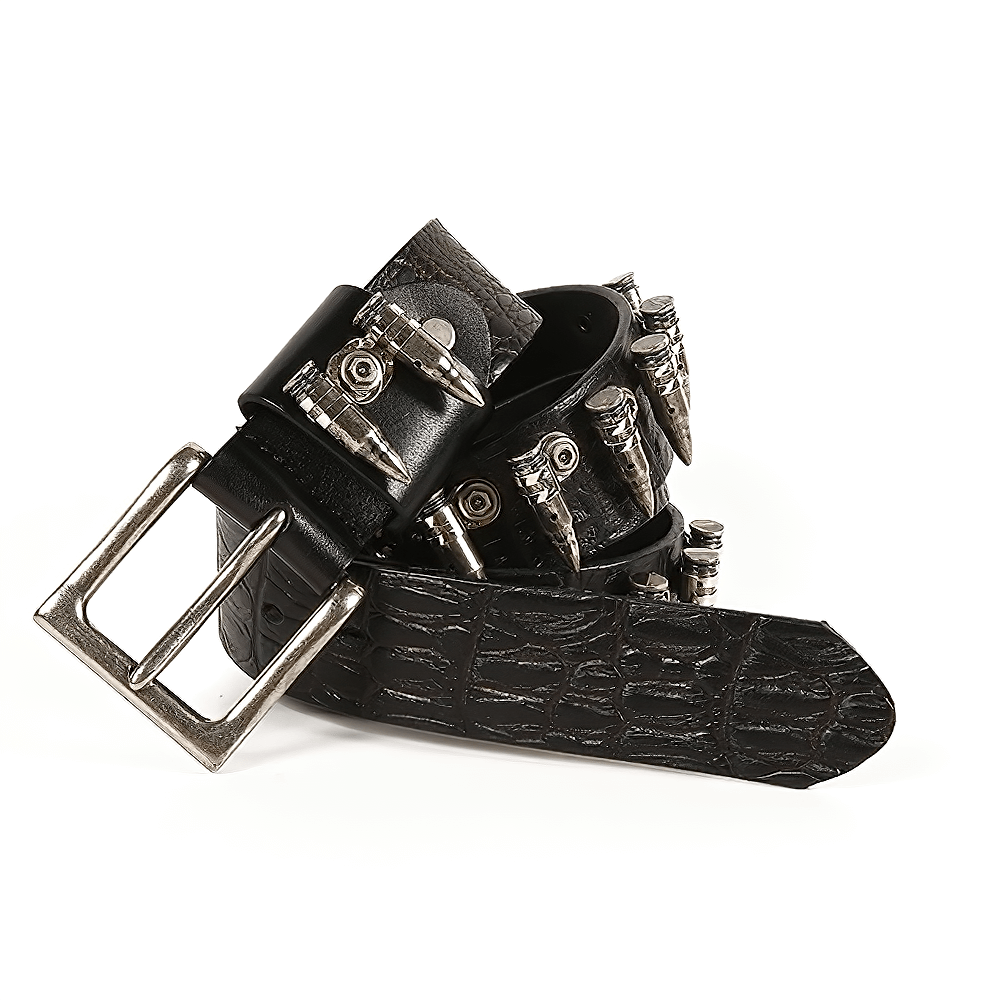 Fashion Punk Luxury Full Bullet Rivets Studded Belt for Men and Women - HARD'N'HEAVY
