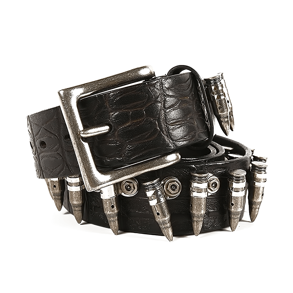 Fashion Punk Luxury Full Bullet Rivets Studded Belt for Men and Women - HARD'N'HEAVY