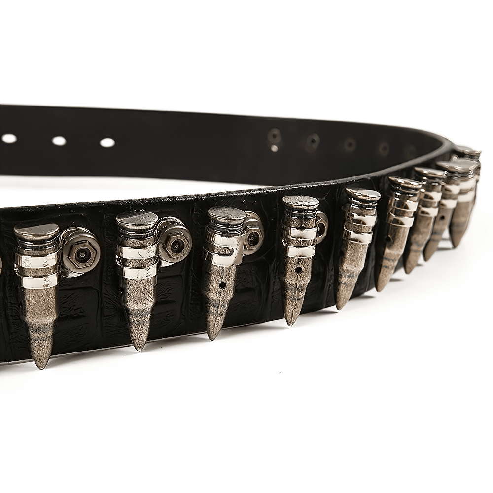 Fashion Punk Luxury Full Bullet Rivets Studded Belt for Men and Women - HARD'N'HEAVY