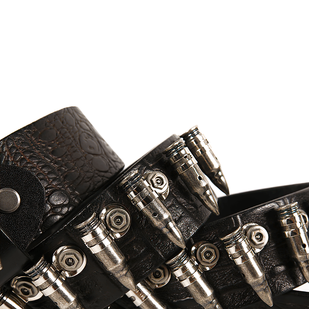 Fashion Punk Luxury Full Bullet Rivets Studded Belt for Men and Women - HARD'N'HEAVY