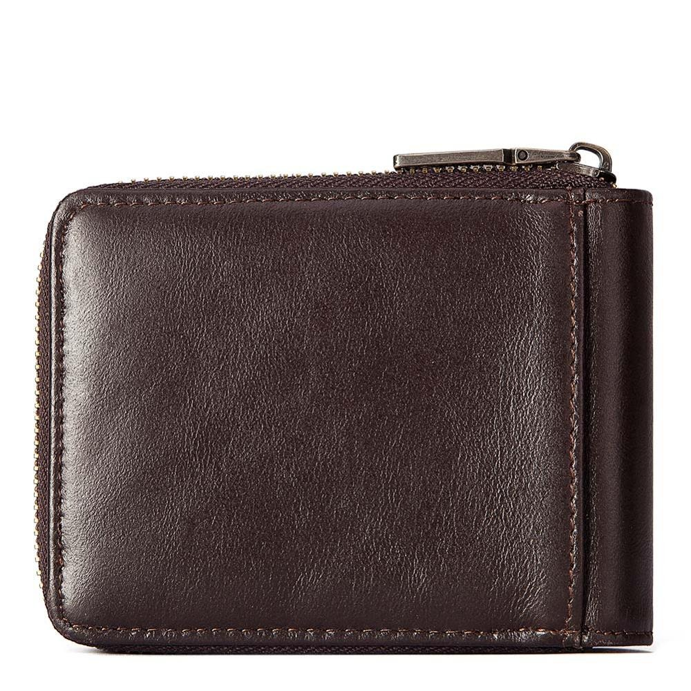 Fashion Purse for Men / Genuine Leather Wallet on Zipper / Multifunction Short Wallet - HARD'N'HEAVY