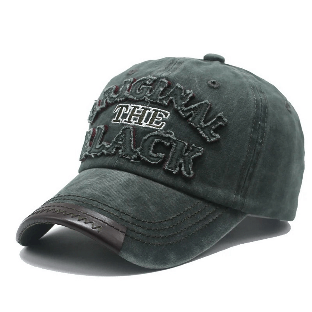 Stylish unisex retro baseball cap with original embroidered design, perfect for rock style outfits.