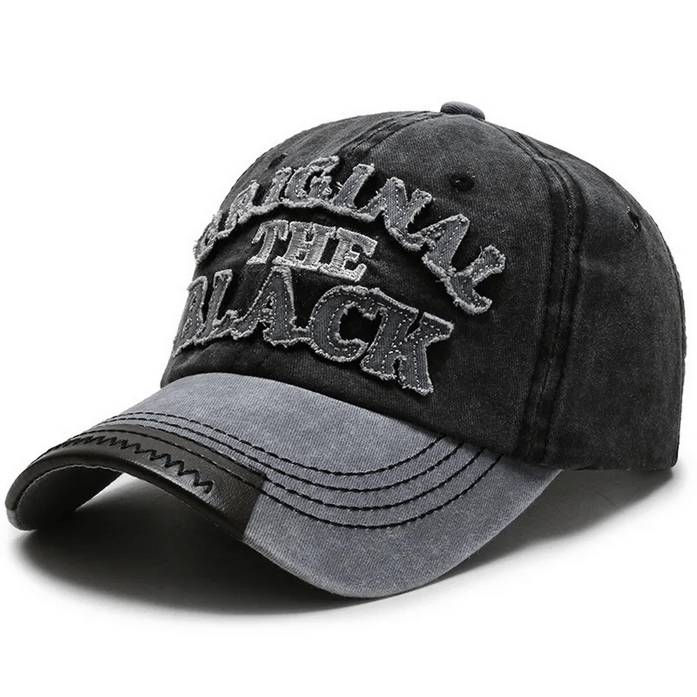 Gorra ajustada de béisbol lavada retro de moda/sombrero unisex estilo rock casual
