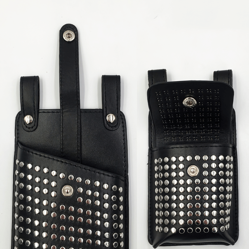 Fashion Rivets Detachable Double Waist Bag / Punk Bag With Adjustable Belt - HARD'N'HEAVY