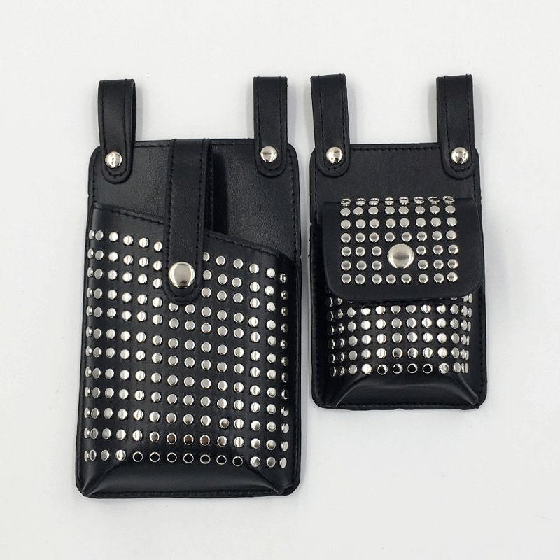Fashion Rivets Detachable Double Waist Bag / Punk Bag With Adjustable Belt - HARD'N'HEAVY