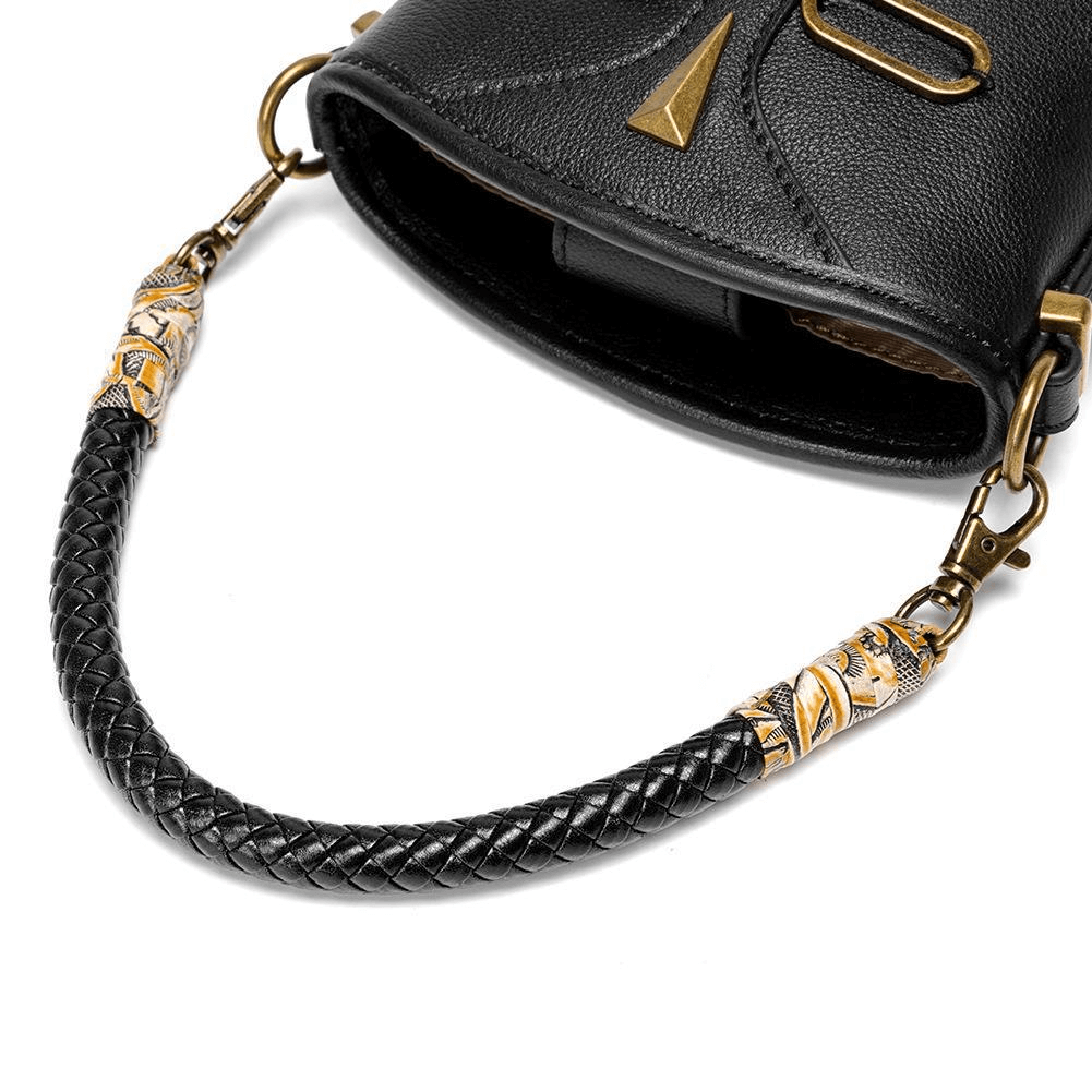 Fashion Rivets Small Shoulder Bag / Steampunk Skull Bucket Bag for Women - HARD'N'HEAVY