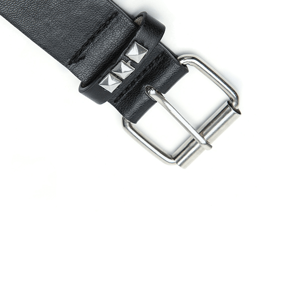 Fashion Square Beads Rivets Jeans Belt / Goth Leather Buckle Belt - HARD'N'HEAVY