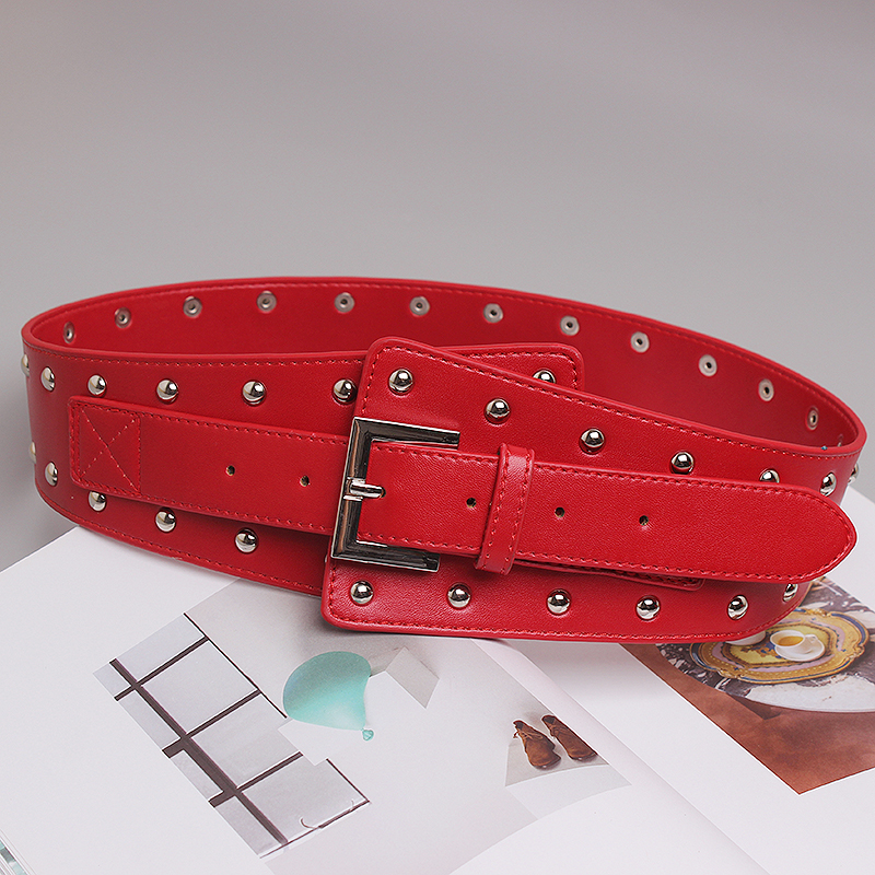Fashion Wide Belt for Women / Cool Genuine Leather Rivet Belt for You - HARD'N'HEAVY