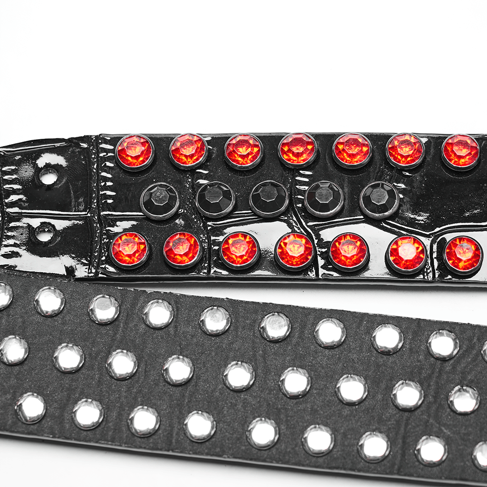 Mode Damen Punk Rock Strass Totenkopf Klaue Gürtel