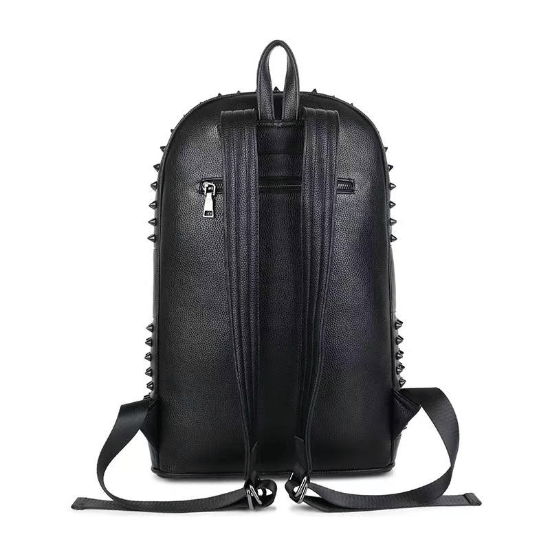 Fashion Ziper Studed Black Backpack / Casual Rivets Traveling Backpack - HARD'N'HEAVY