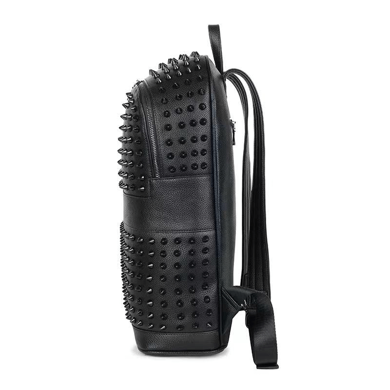 Fashion Ziper Studed Black Backpack / Casual Rivets Traveling Backpack - HARD'N'HEAVY