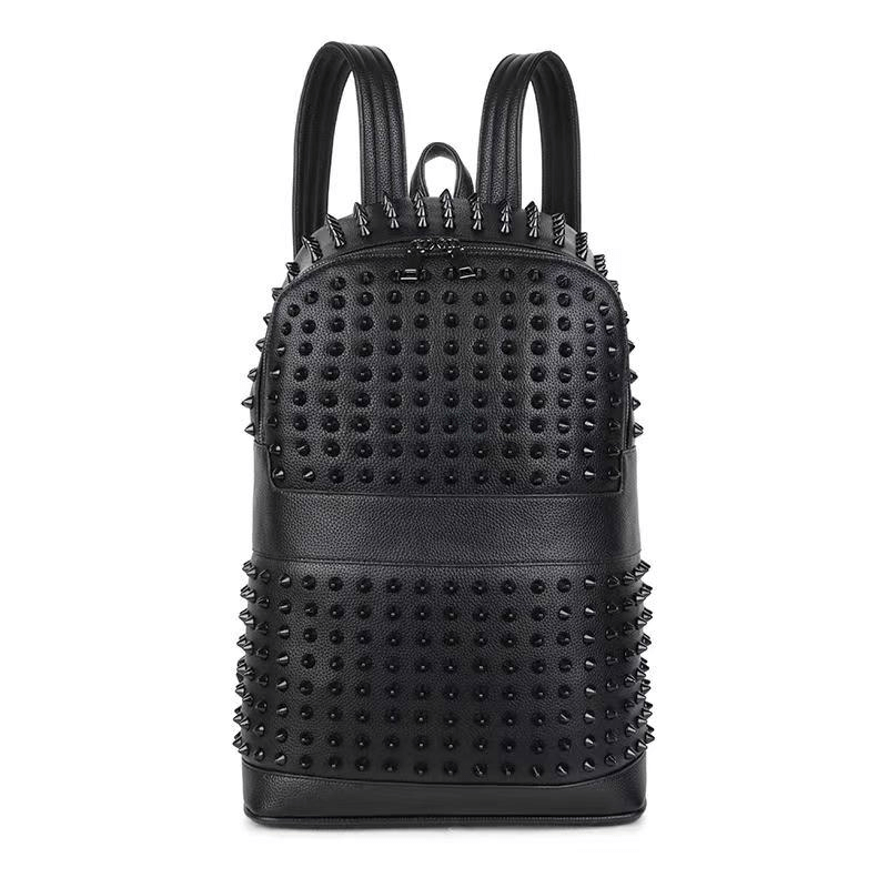 Fashion Ziper Studed Black Backpack / Casual Rivets Traveling Backpack - HARD'N'HEAVY