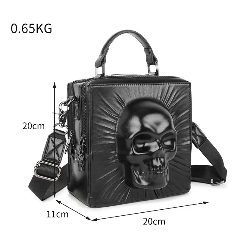 Fashionable 3D Skull Shape Box Handbag / Unique Style Shoulder Messenger Bag - HARD'N'HEAVY