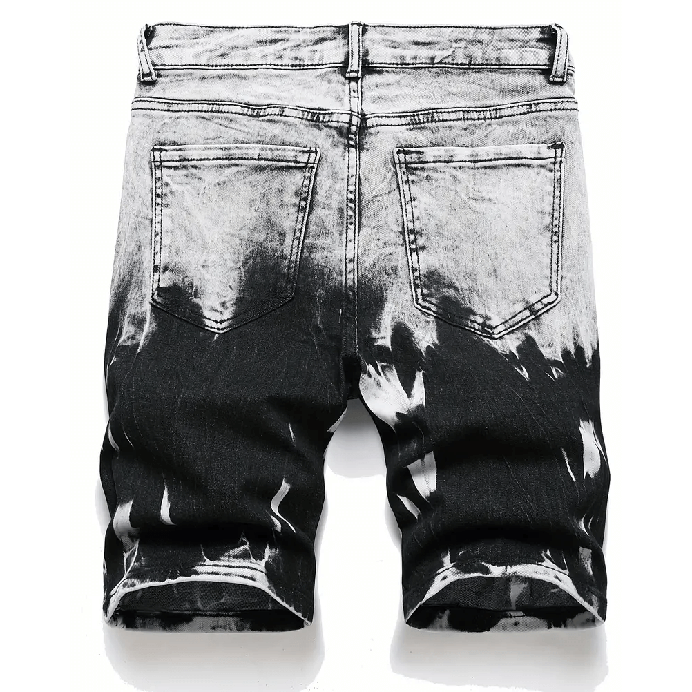 Fashionable Slim Stretch Men's Denim Shorts / Male Ripped Shorts with Pockets - HARD'N'HEAVY