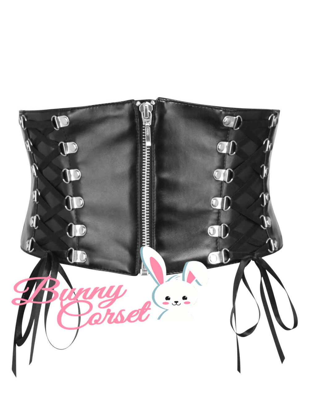 Faux leather Bessy corset belt with adjustable straps for improved posture and stylish support.