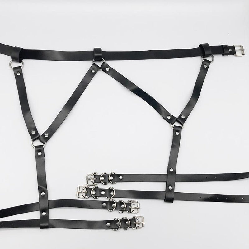 Faux Leather Leg Garter Body Harness Belt / BDSM Bondage Harness Belt for Women - HARD'N'HEAVY