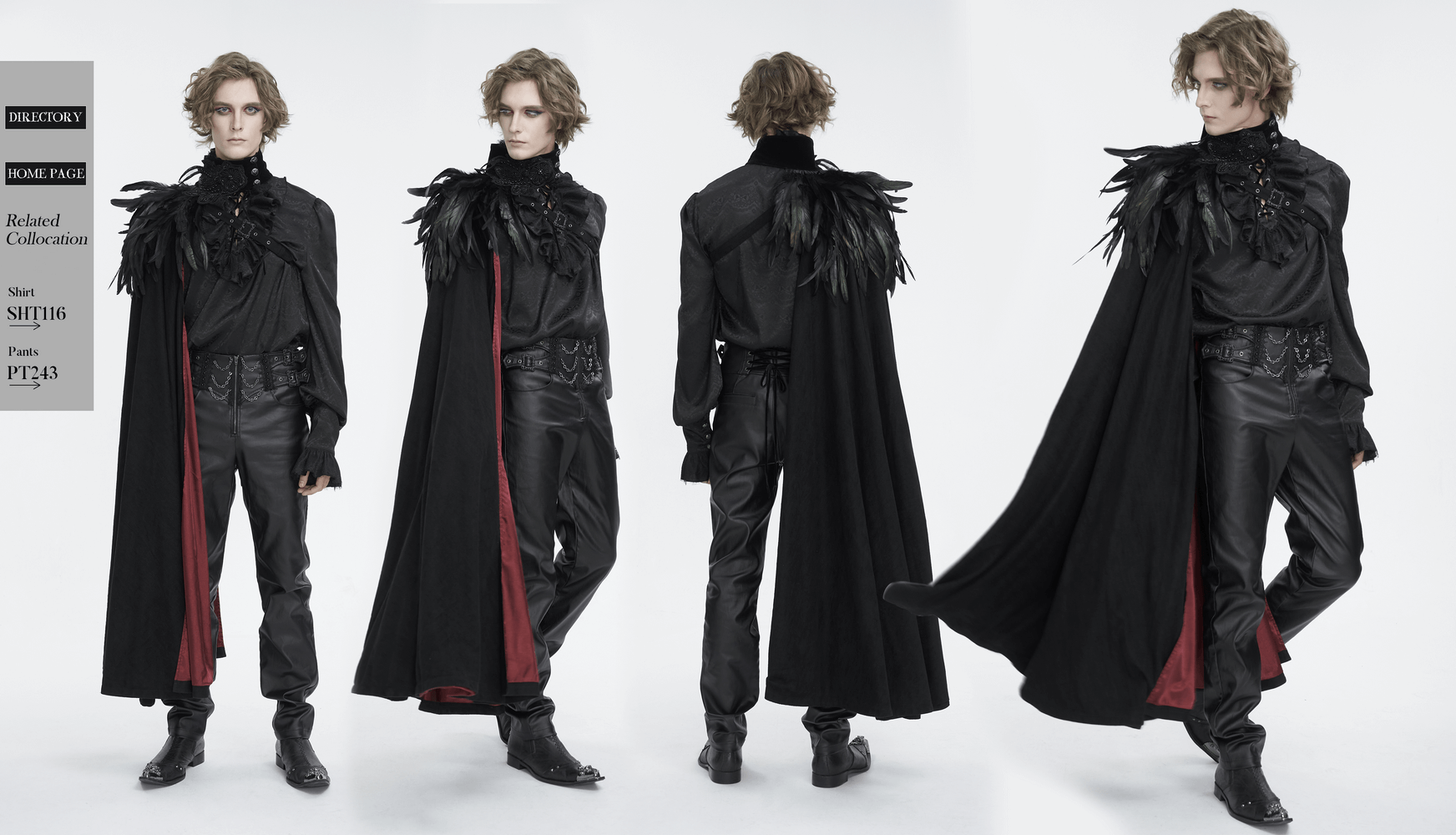 Chic black asymmetric cape with feather accents, perfect for evening glam and stylish entrances at events.