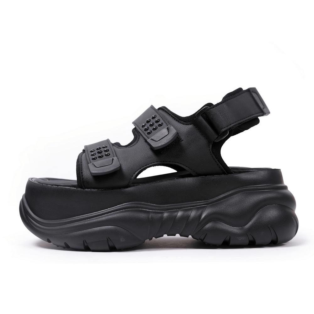 Gothic-Plateausandalen für Damen mit Spinnenanhängern