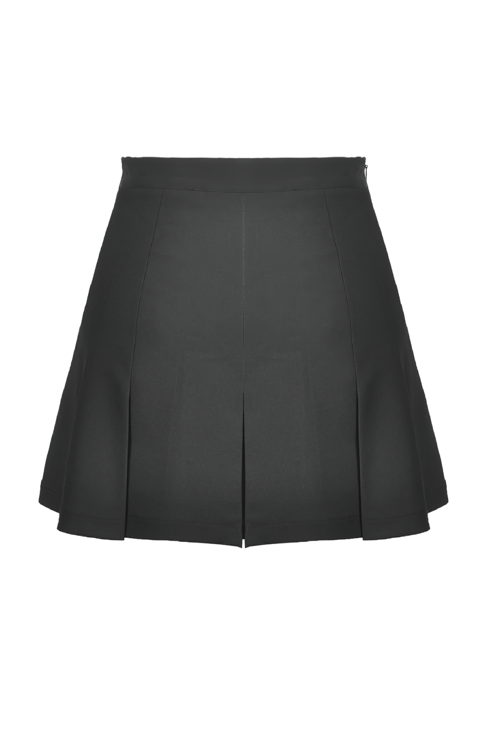 Black gothic pleated mini skirt with chain detail, perfect for edgy outfits and punk-inspired style.