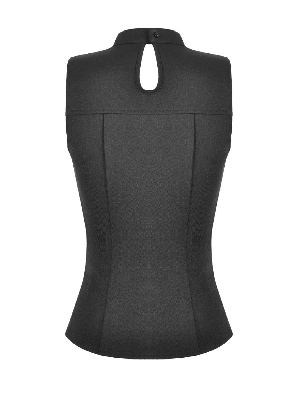 Female Mesh Lace-Up Sleeveless Top With Buckled Straps