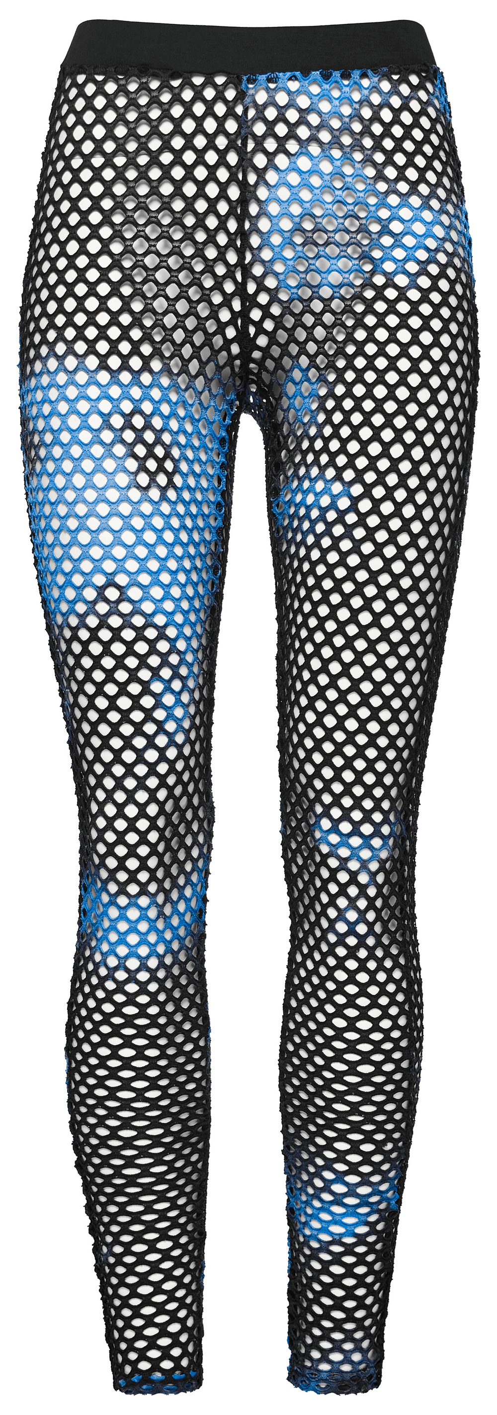 Female Stylish Black-Blue Fishnet Mesh Leggings