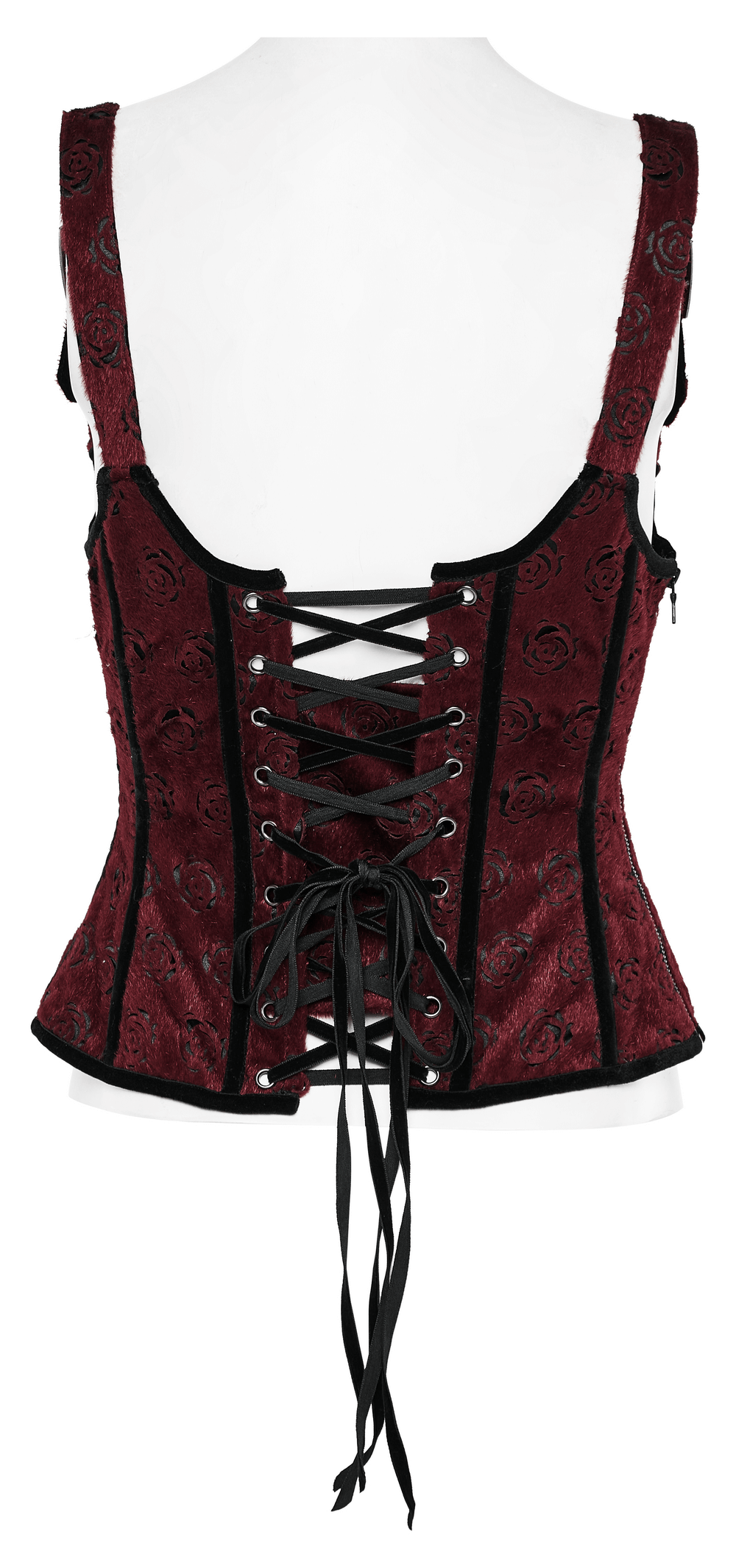 Female Victorian Lace-up Corset with Embroidered Detail - HARD'N'HEAVY