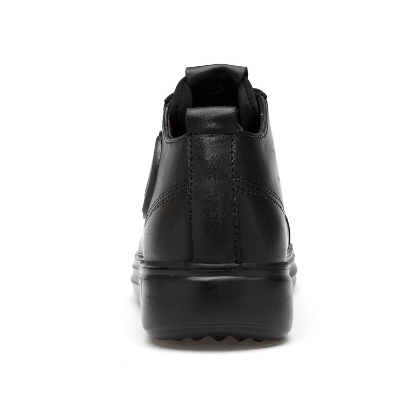 Genuine Leather Mid-top Men Sneakers / Comfortable Alternative fashion Shoes / Rave Outfits - HARD'N'HEAVY