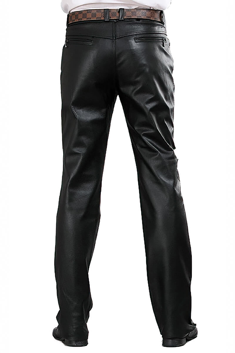 Genuine Leather Pants / Straight Loose Classic Trouser Biker / Gothic Clothing - HARD'N'HEAVY