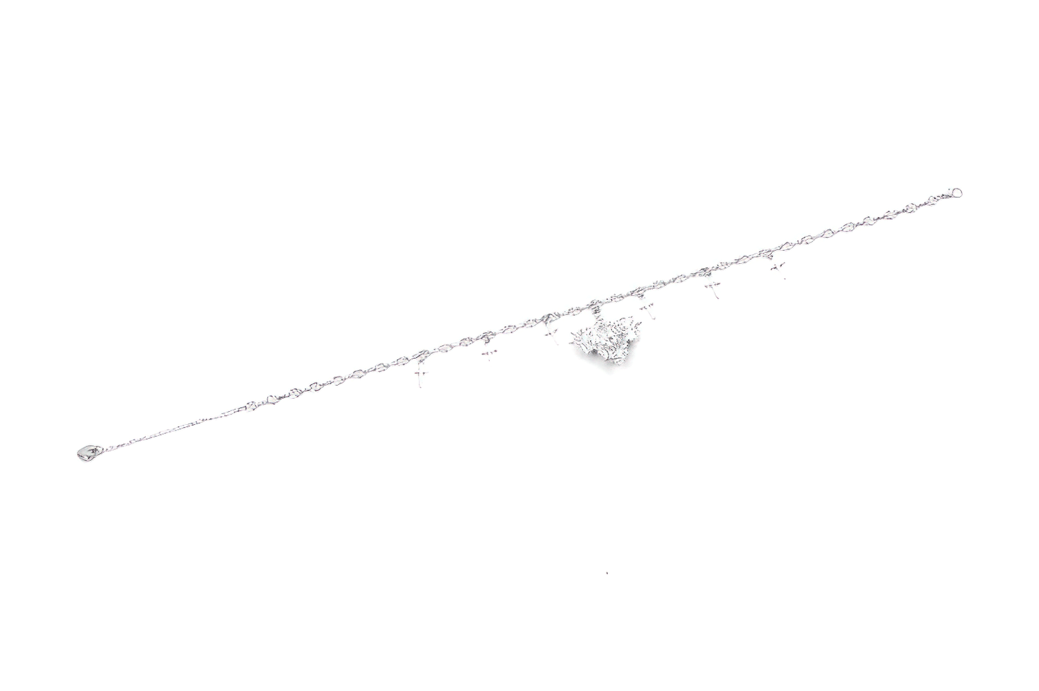 Goth Cross Charm Chain Necklace with Black Heart Pendant featuring silver-tone chain and ornate metalwork.