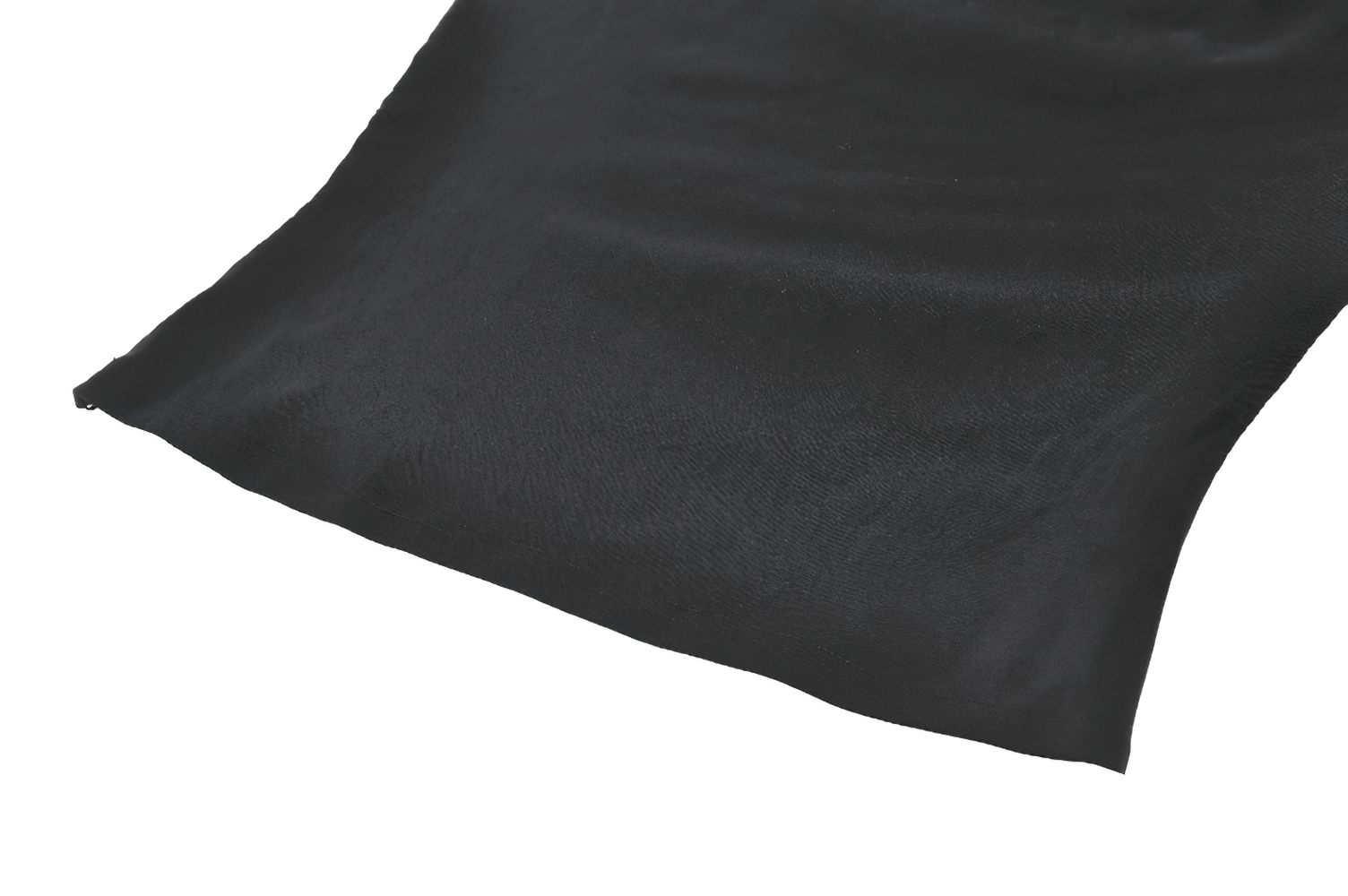 Goth Halter Crop Top with Mesh Panels and Buckle fabric detail showing smooth black material.