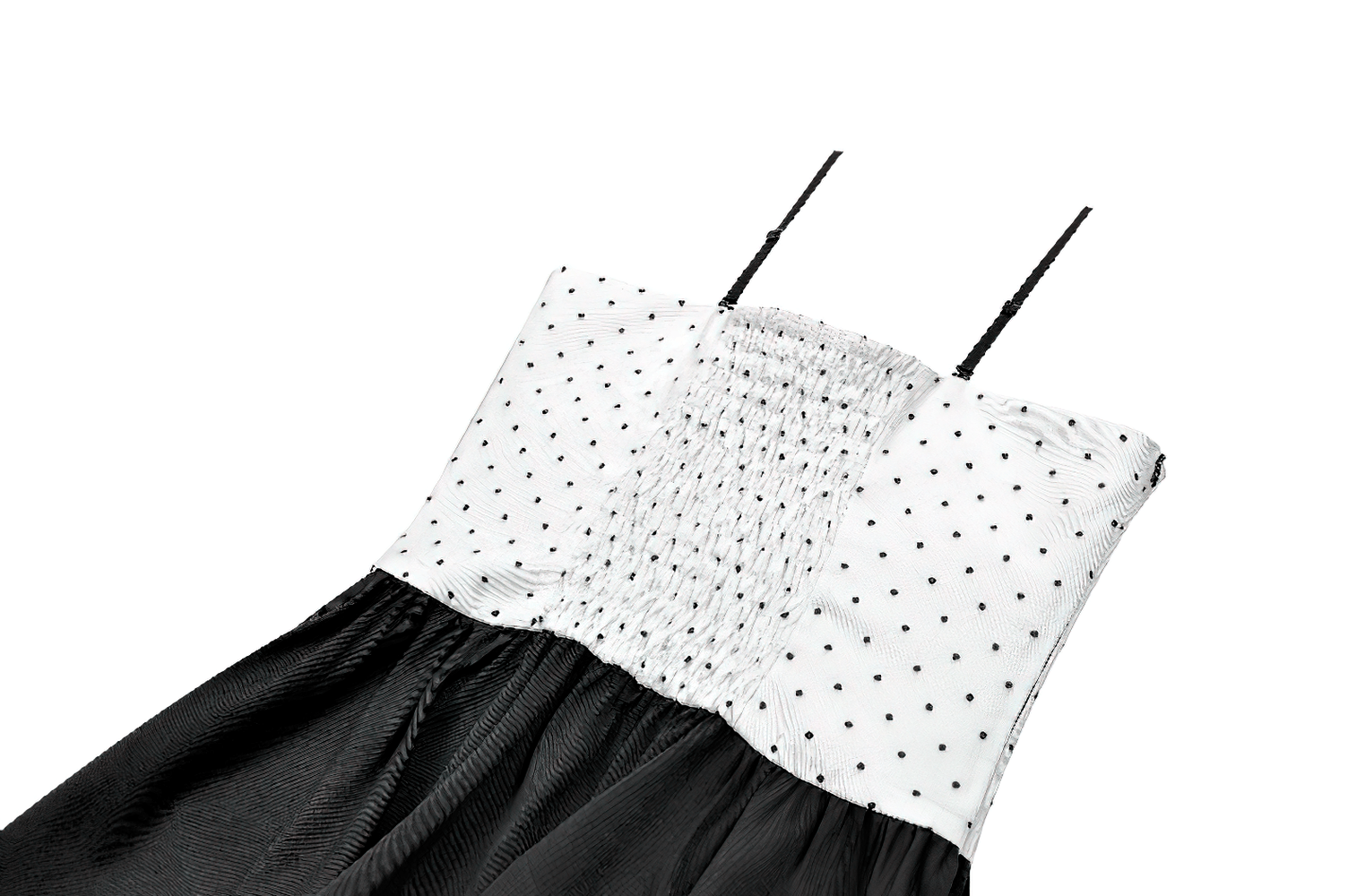 Minivestido gótico de lunares con cuerpo tipo corsé y detalle de cordones entrecruzados