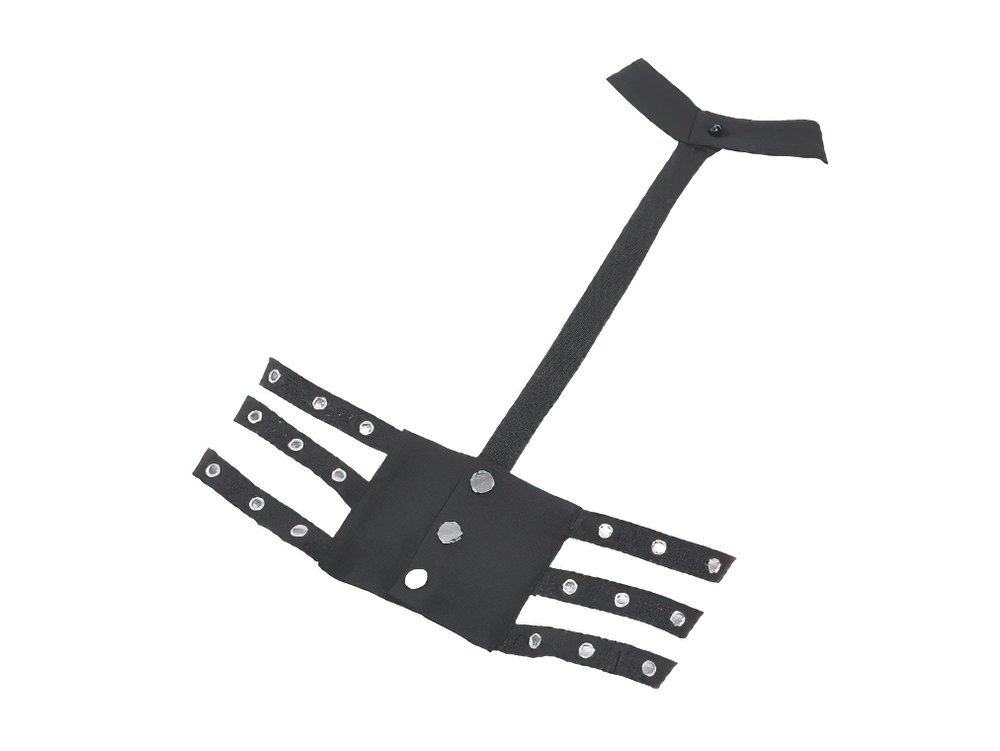 Goth Punk Strappy Chest Harness with Metal Eyelets designed for bold fashion statements in alternative styles.