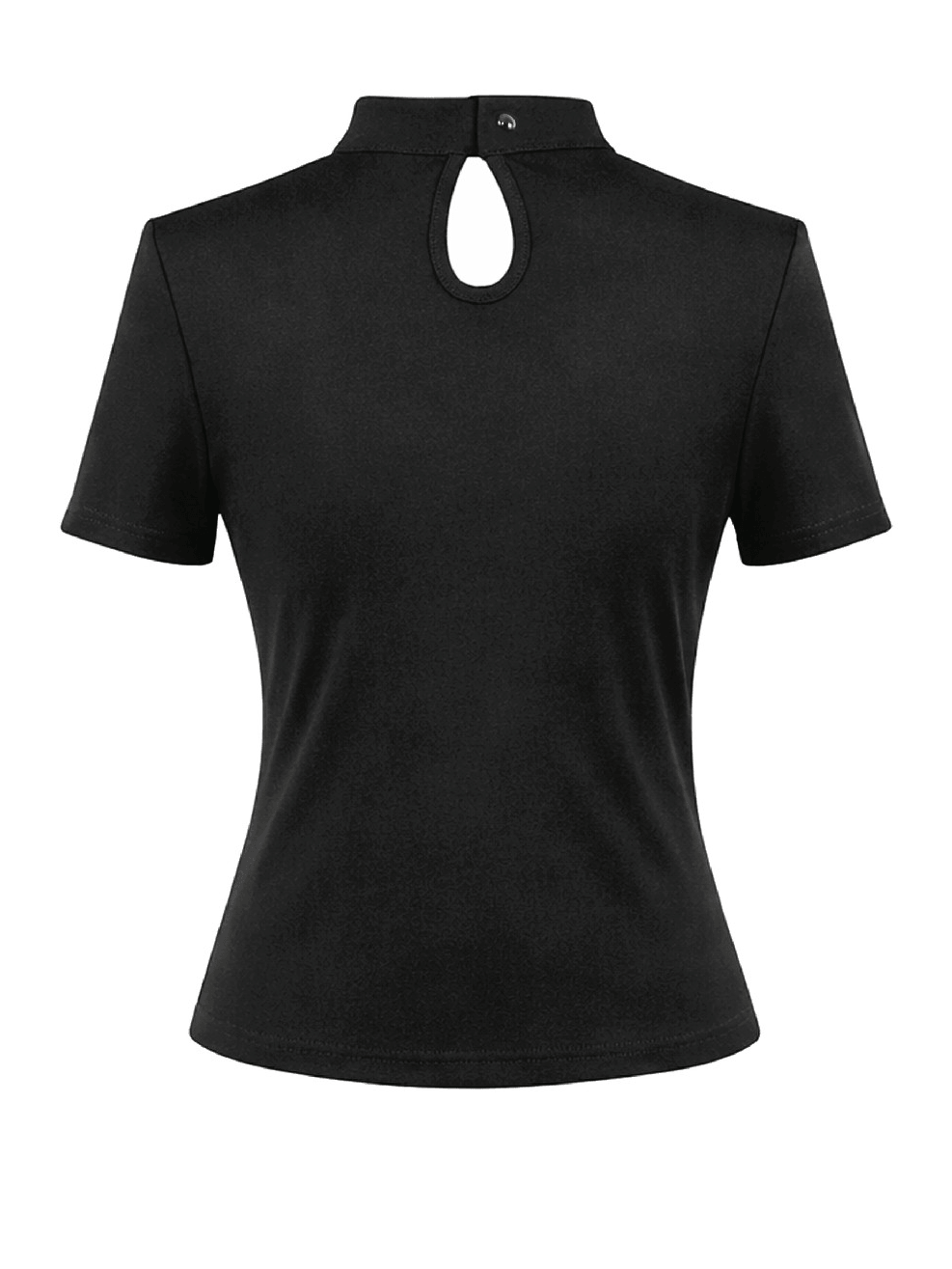 Goth Spiderweb Mesh Top with Mock Neck and Lace