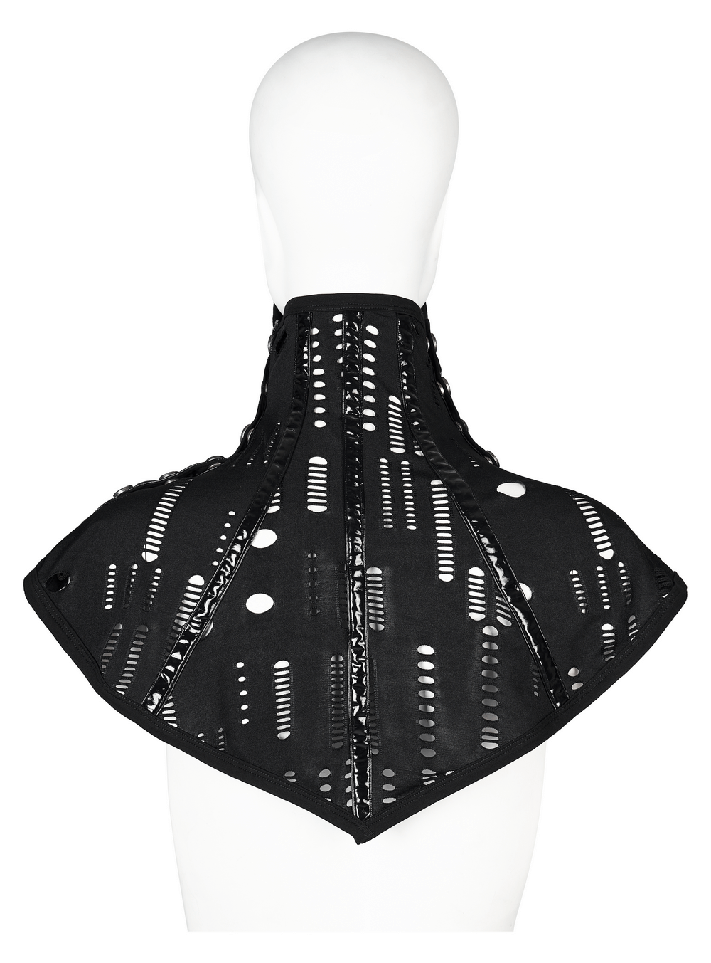 Goth Stylish Face Mask Collar with Buttons and Holes