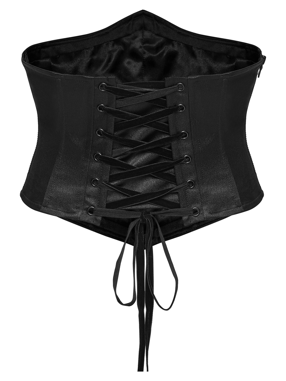 Gothic Bead Embroidered Corset with Lace Up Back showcasing intricate design and adjustable ties.