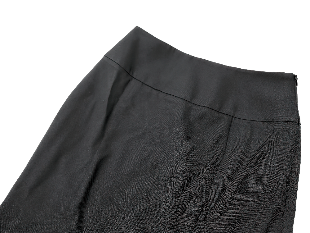 Gothic Black Lace Up Mermaid Maxi Skirt with Mesh, punk rock fishtail silhouette with sheer side inserts