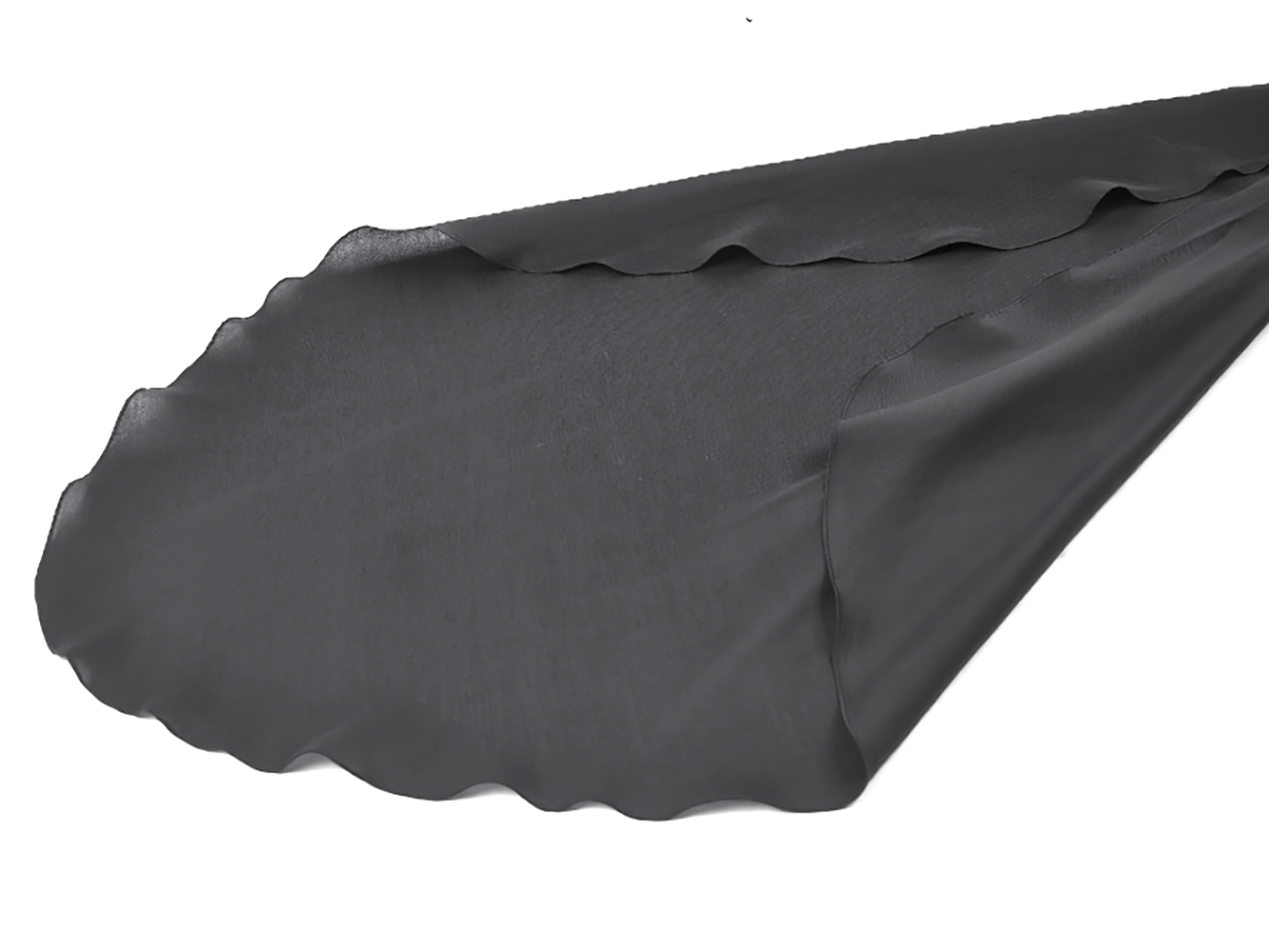 Gothic Black Shrug with Beaded Embroidery and Long Sleeves fabric detail, showcasing flowing lightweight material.