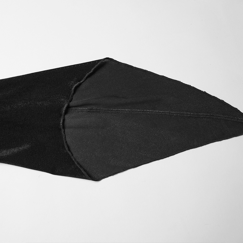 Gothic Black Velvet Long Dress with Hood and Lace close-up of the lace detailing fabric