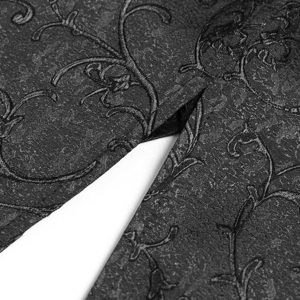 Gothic Brocade Tailcoat Shirt With Lace Details