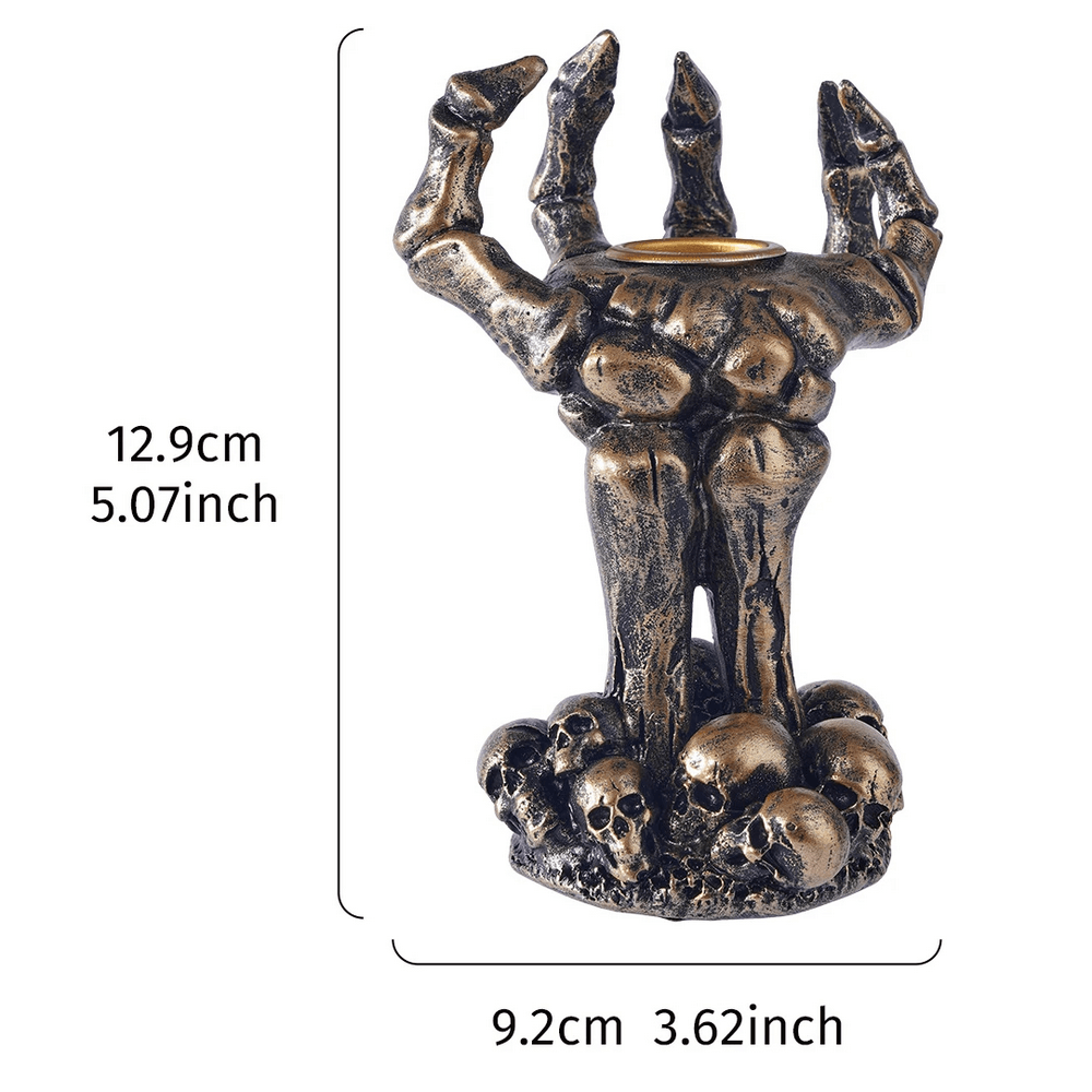 Portavelas de Calavera con Garra Gótica