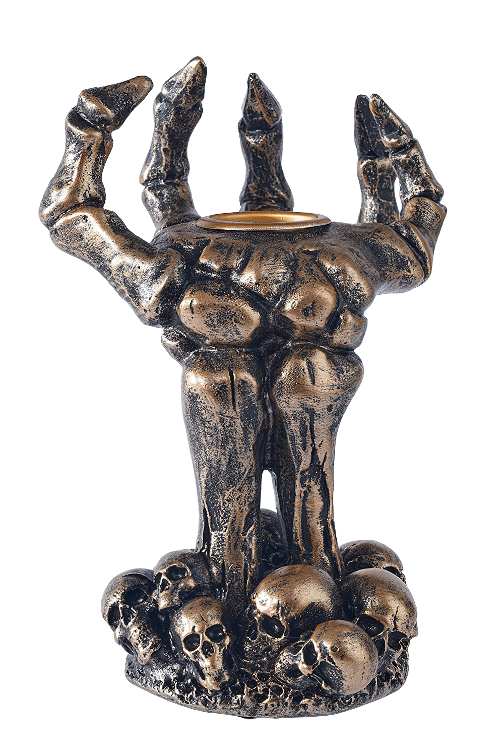 Portavelas de Calavera con Garra Gótica