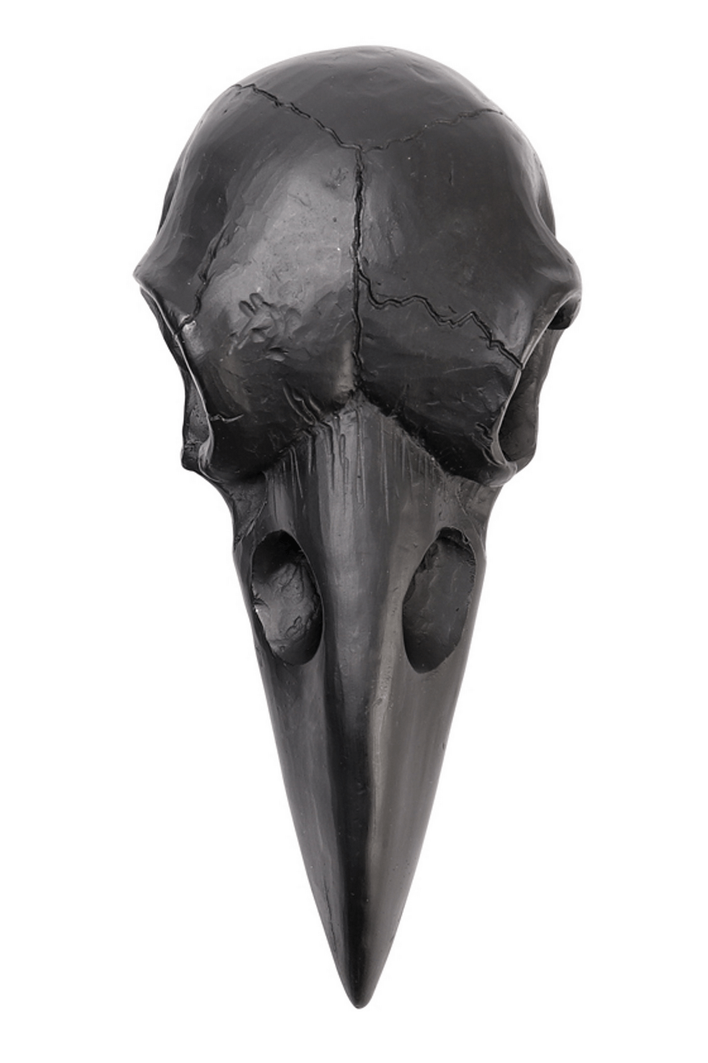 Gothic crow skull wall mirror with dark finish, perfect for alternative home decor.