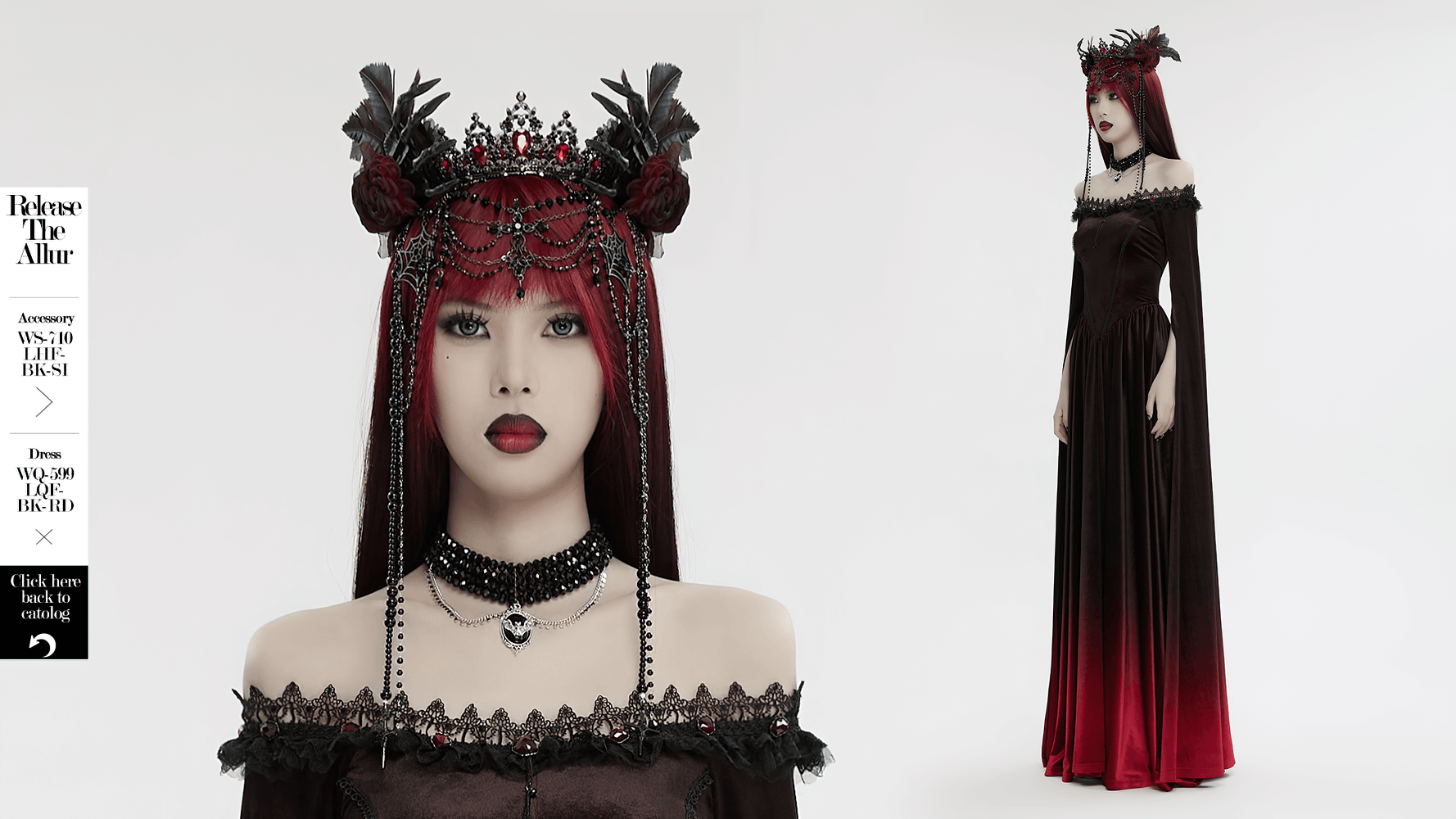 Gothic Dark Demon Crown with Cross and Tassels