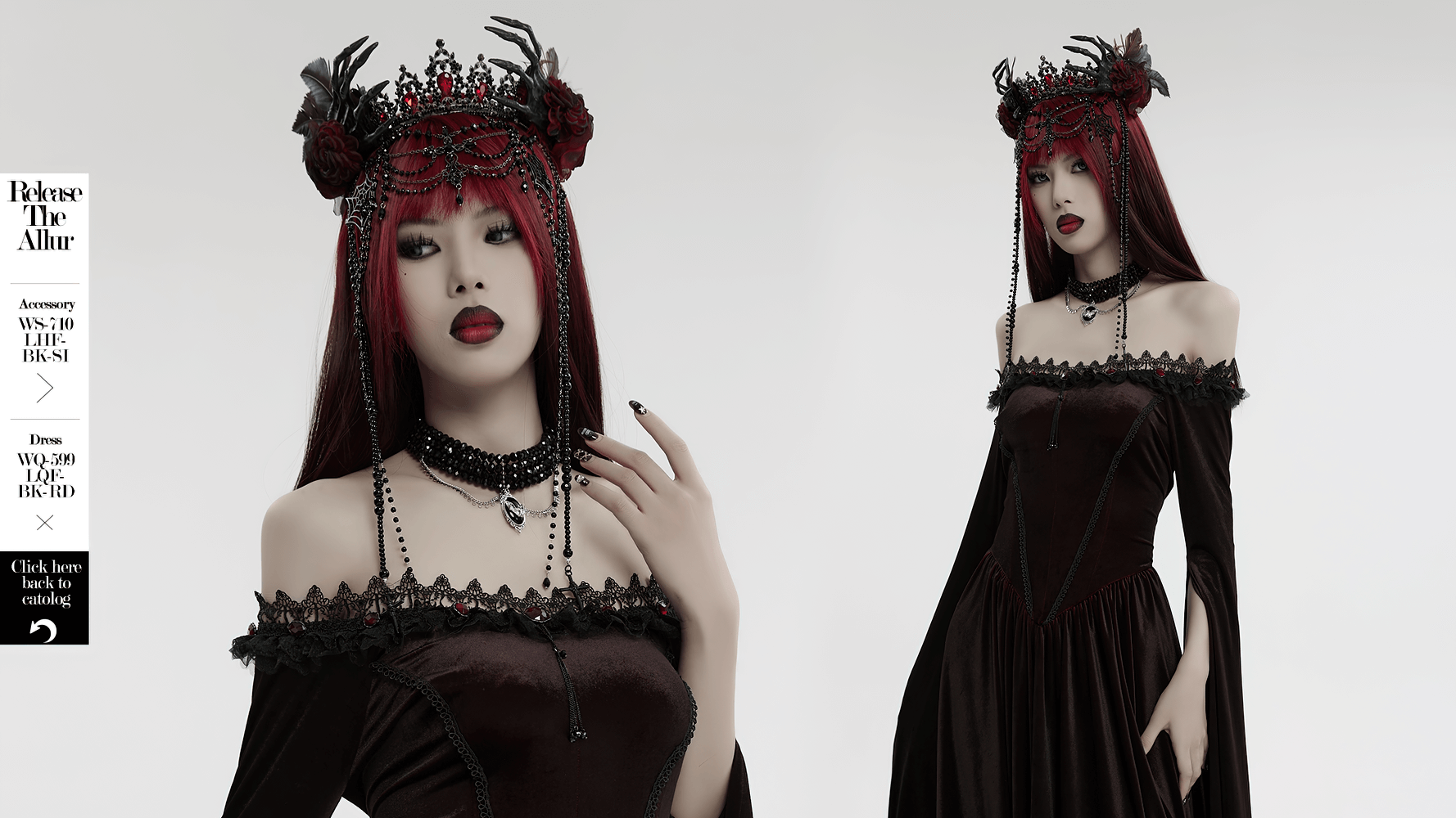 Gothic Dark Demon Crown with Cross and Tassels