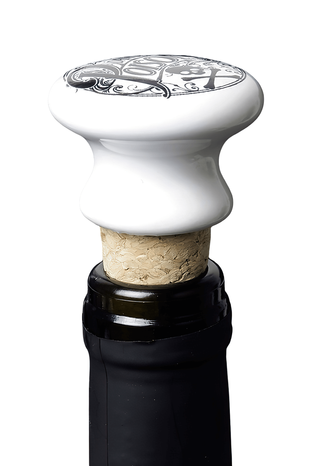 Gothic demon drink bottle stopper with devil skull design for wine lovers, perfect gift and conversation starter.