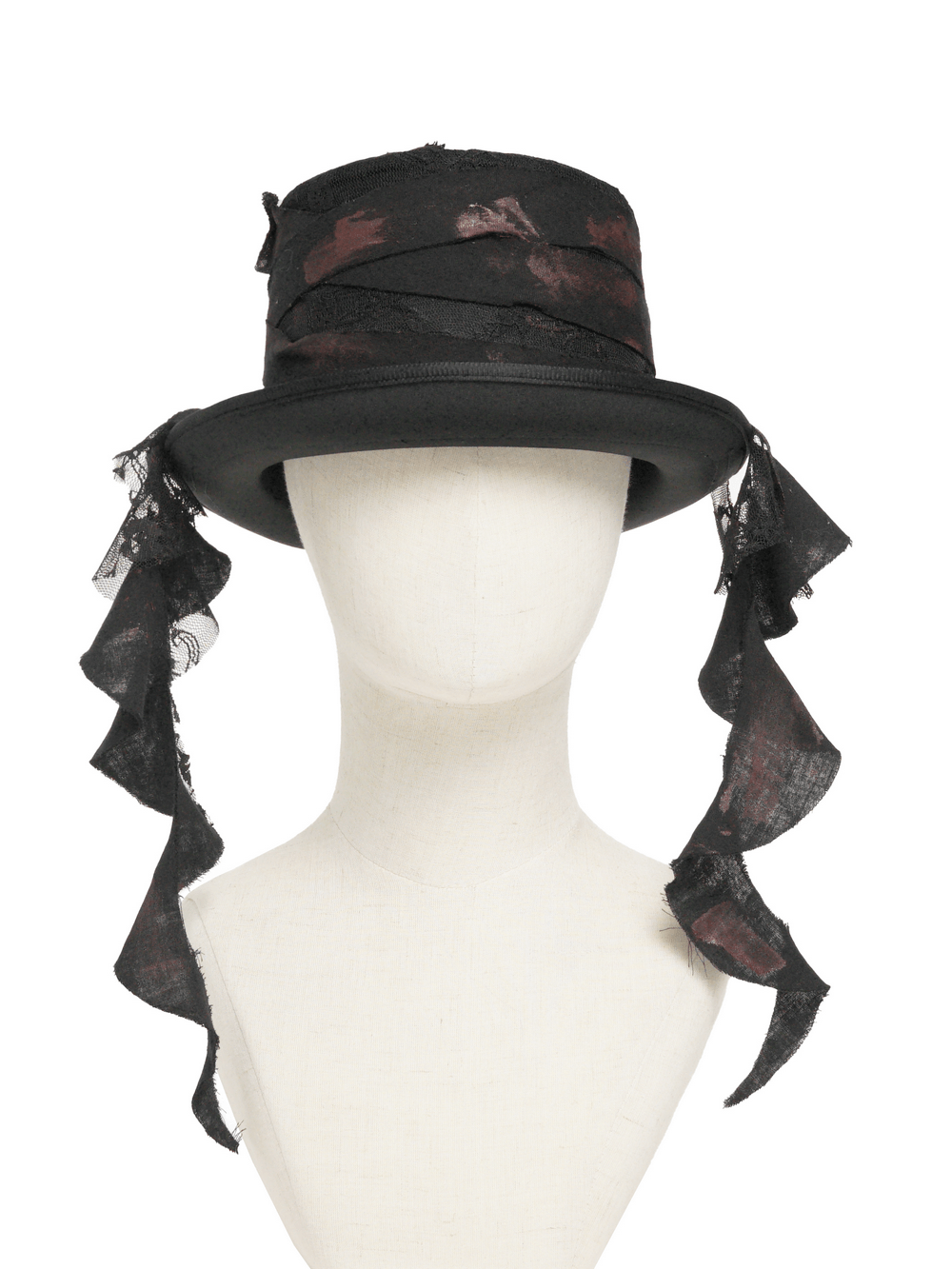 Gorra Gótica con Orejas de Gato y Cadenas con Tachuelas