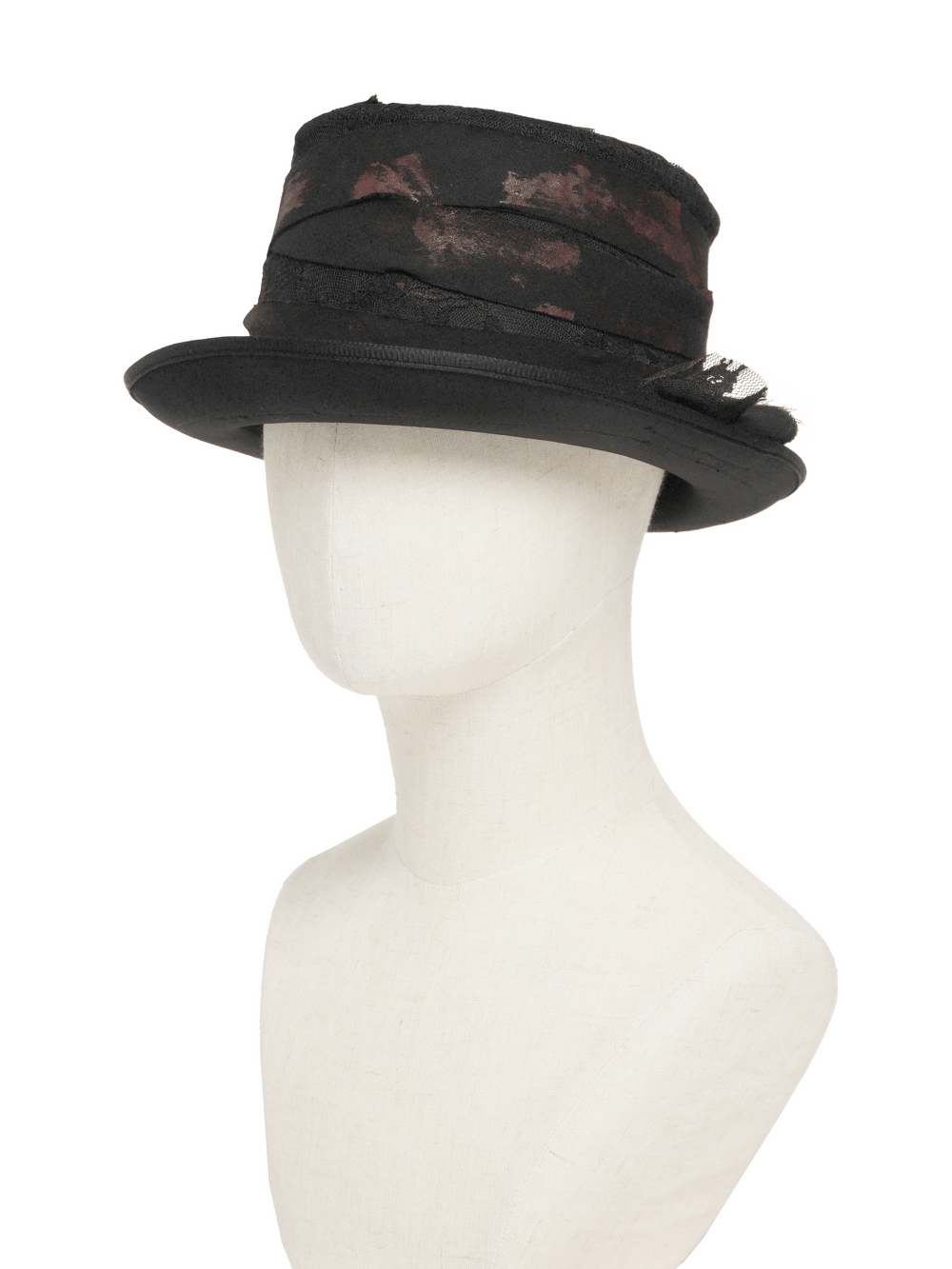 Gorra Gótica con Orejas de Gato y Cadenas con Tachuelas
