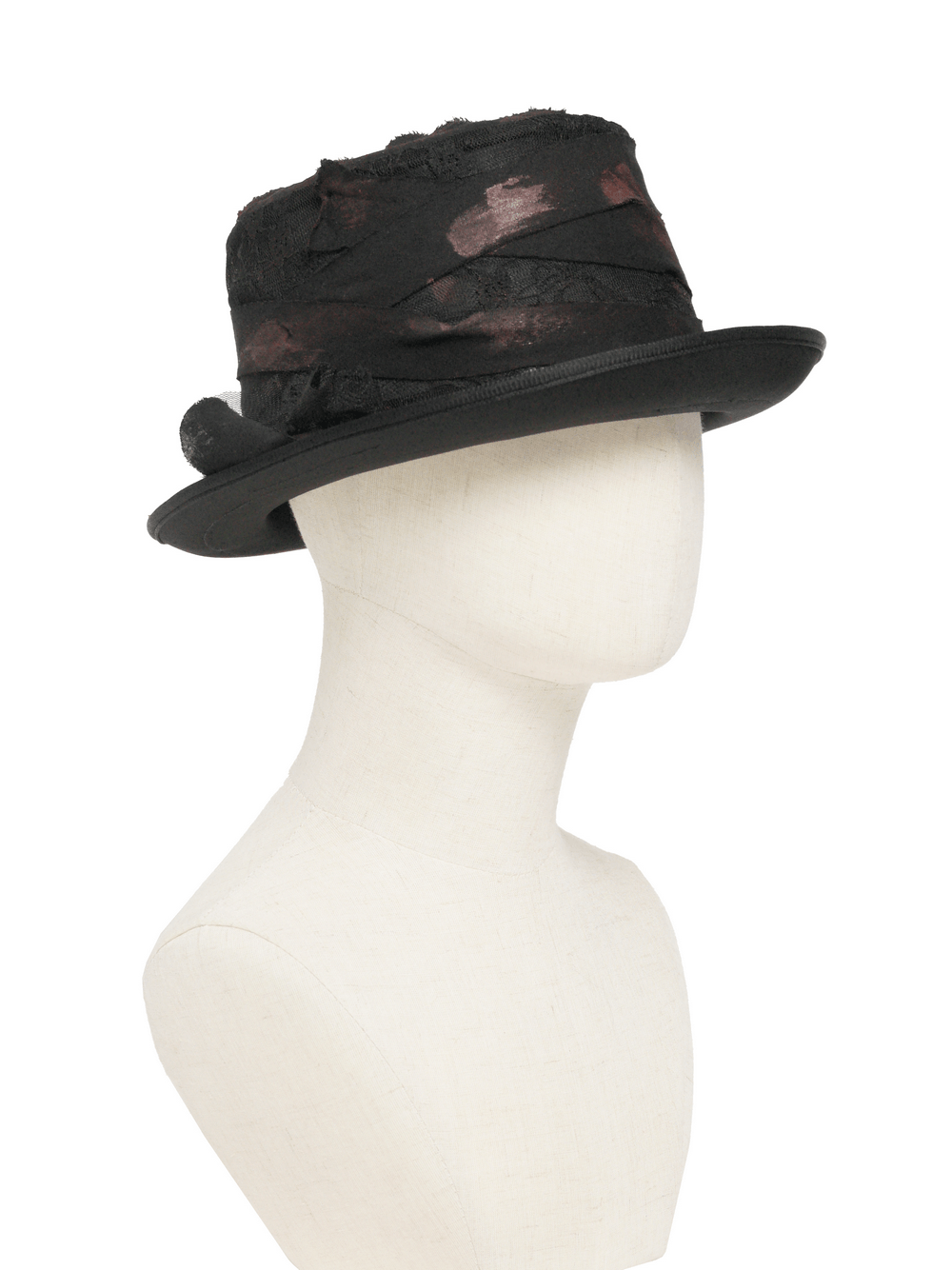 Gorra Gótica con Orejas de Gato y Cadenas con Tachuelas